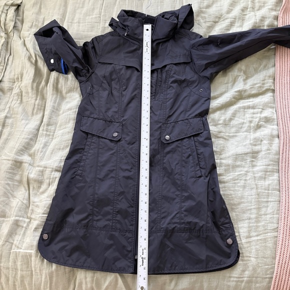 Cole Haan Coat Womens Small Water Resistant Black Removable Hood Raincoat Jacket - Picture 14 of 15